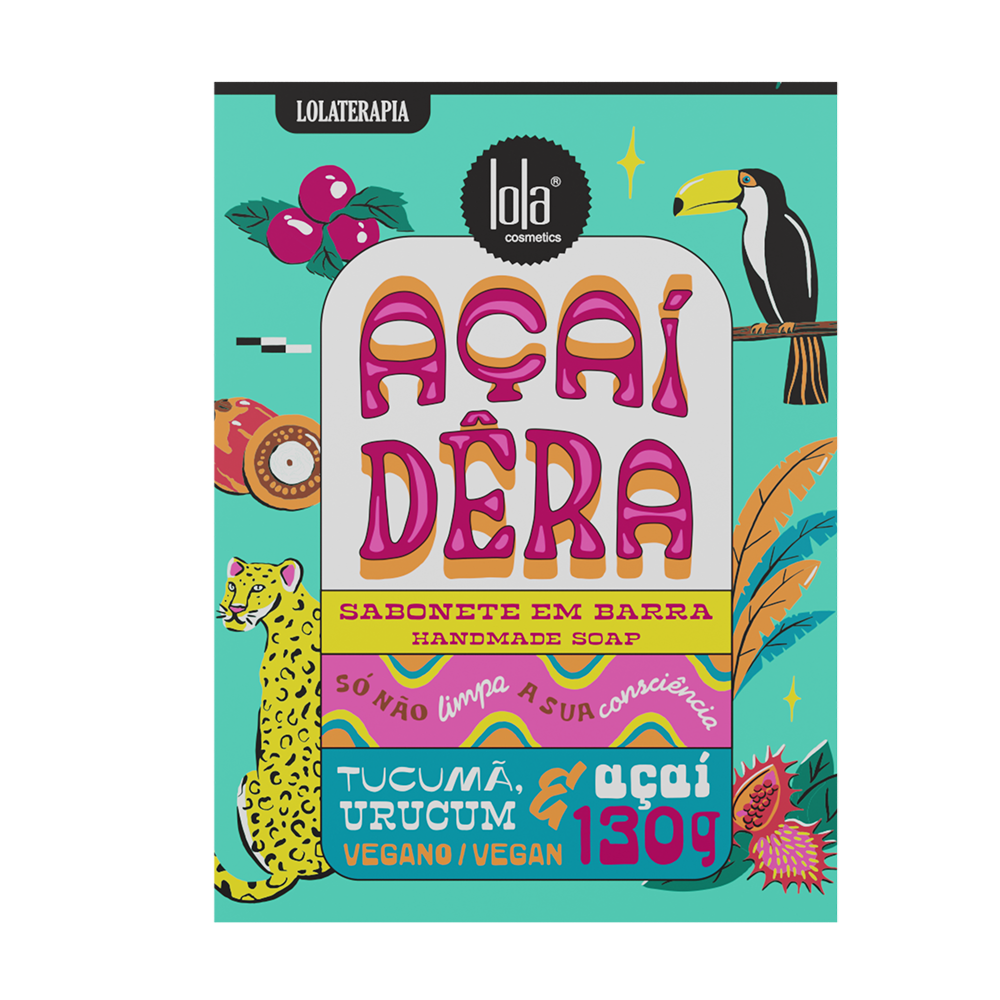 ACAIDERA BAR SOAP 130G - Lola Cosmetics  - Vegan, Cruelty Free, Handsmade Soap, Rio de Janeiro